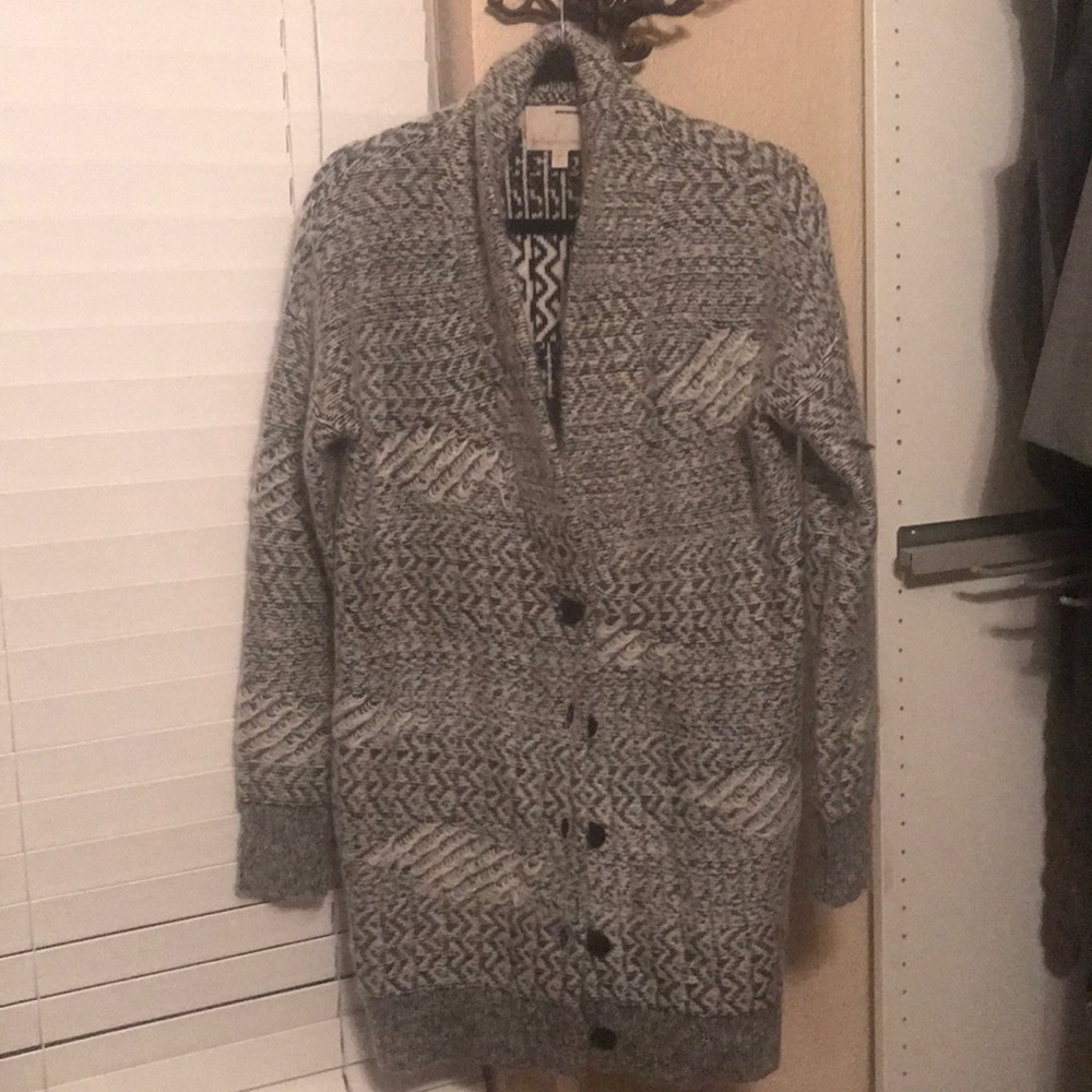 Black and white cardigan
